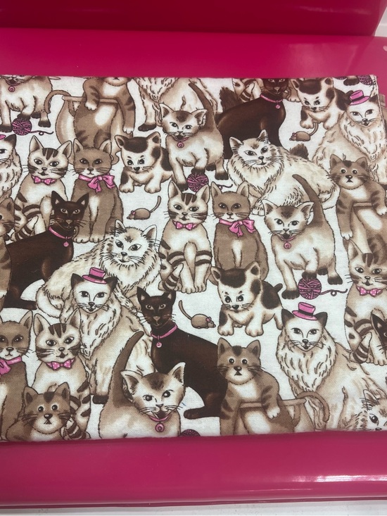 unbranded Other - Cute Kitty Print Flannel Fabric - 1 yd - 44” wide